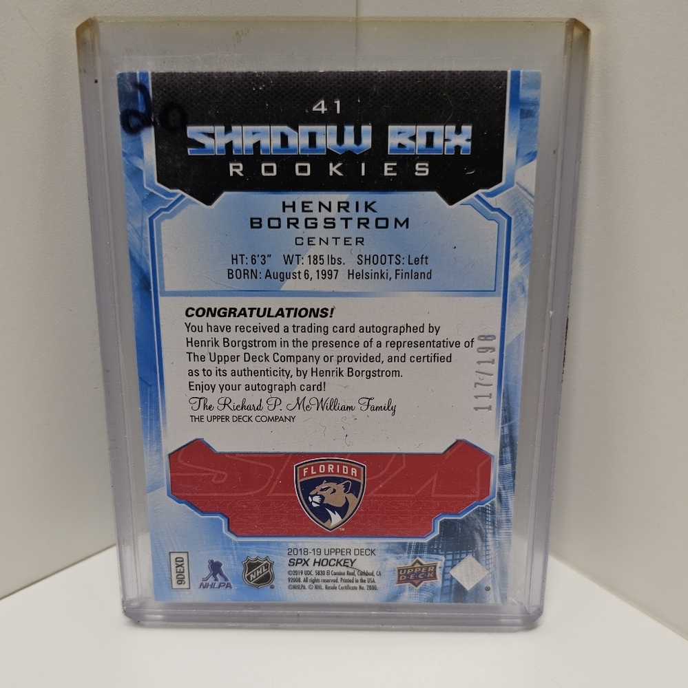 Shadow Box Rookies Hockey Card - Picture 2 of 2